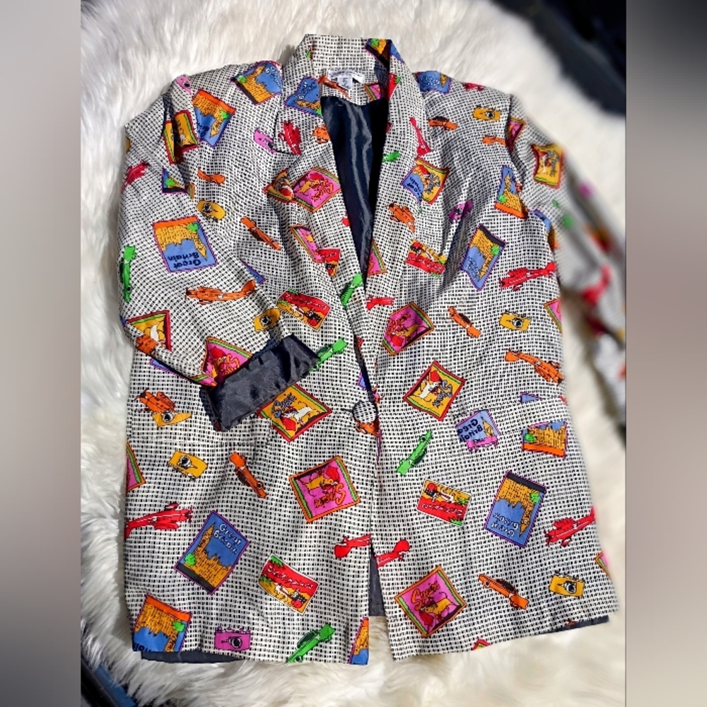 Colorful Patterned Women's Blazer